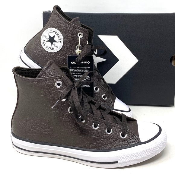 Converse Shoes - Converse Chuck Taylor All Star High Leather Brown Women's Size Sneakers A01461C